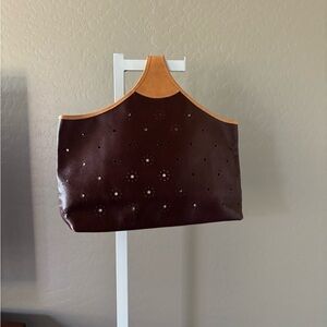 Jack Rogers leather Elegant Brown and Tan Women's Bag